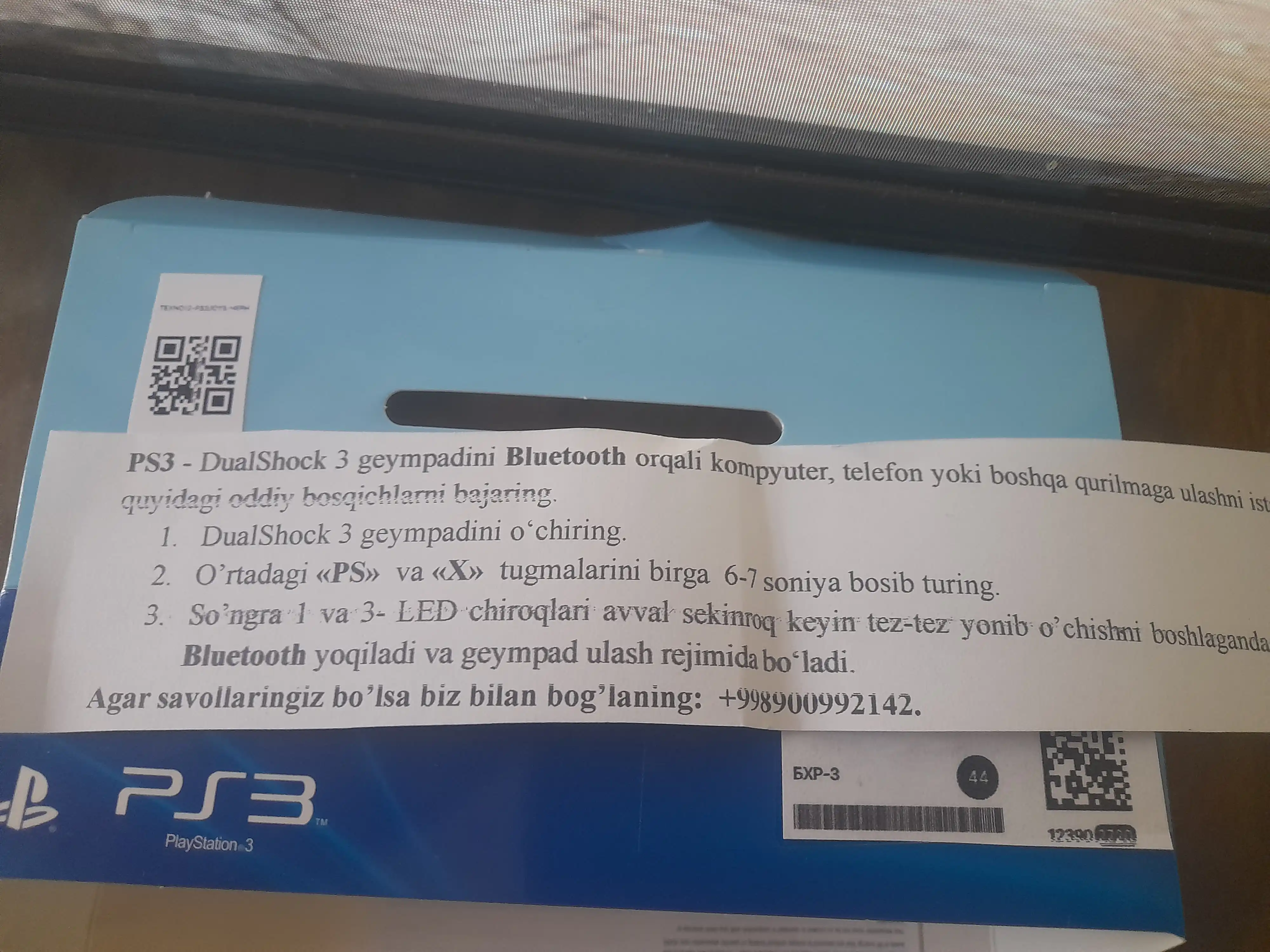 Bluetooth Joystik DualShock 3, Playstation 3 uchun kontroller, simsiz geympad
