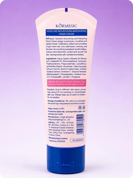 Qo'l uchun oziqlantiruvchi va tiklovchi krem KÖRMESIC Vaseline Hand Cream, 60 g