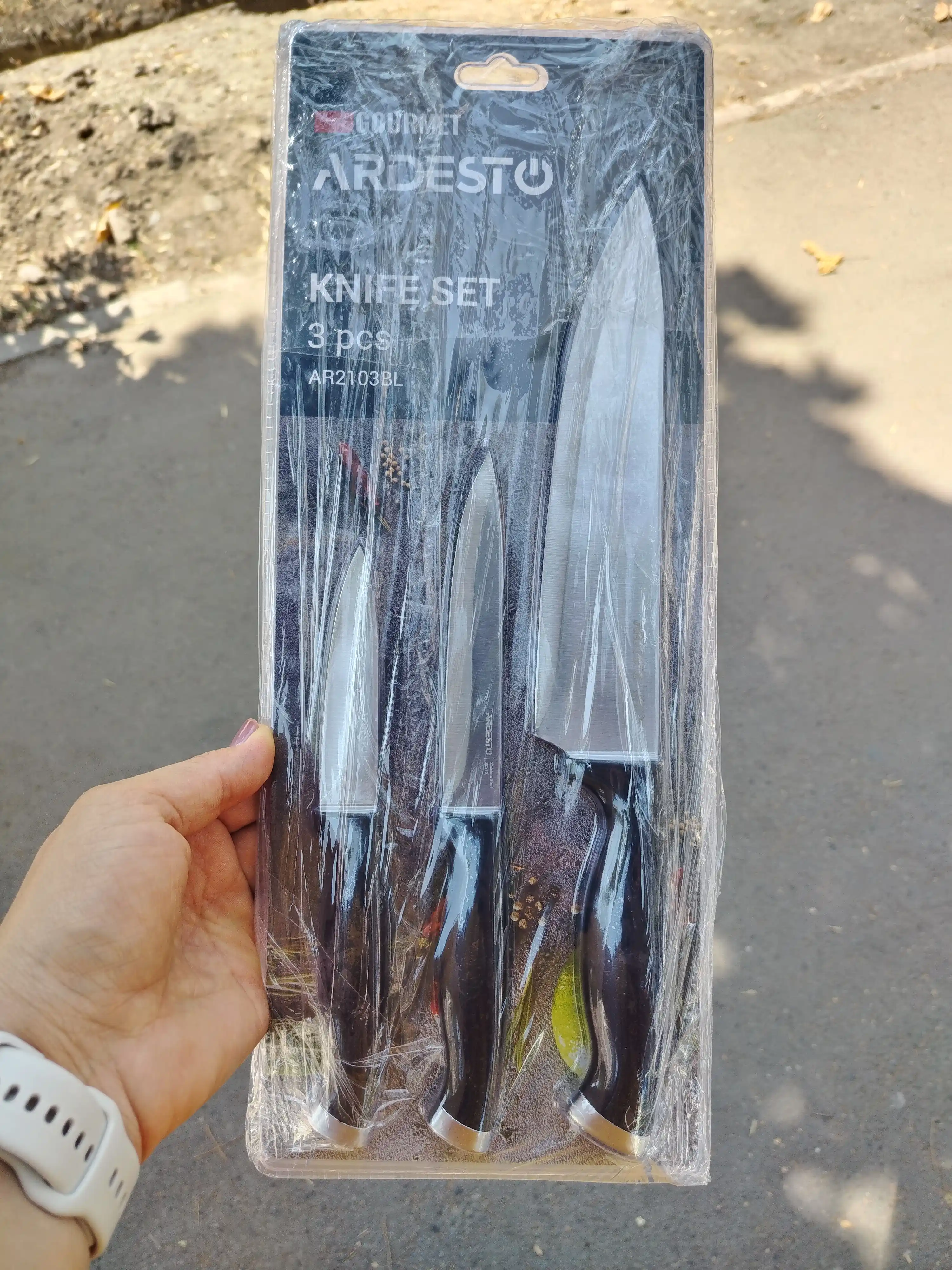 ARDESTO Gemini Gourmet zanglamaydigan po‘lat pichoq paketi, AR2103BL