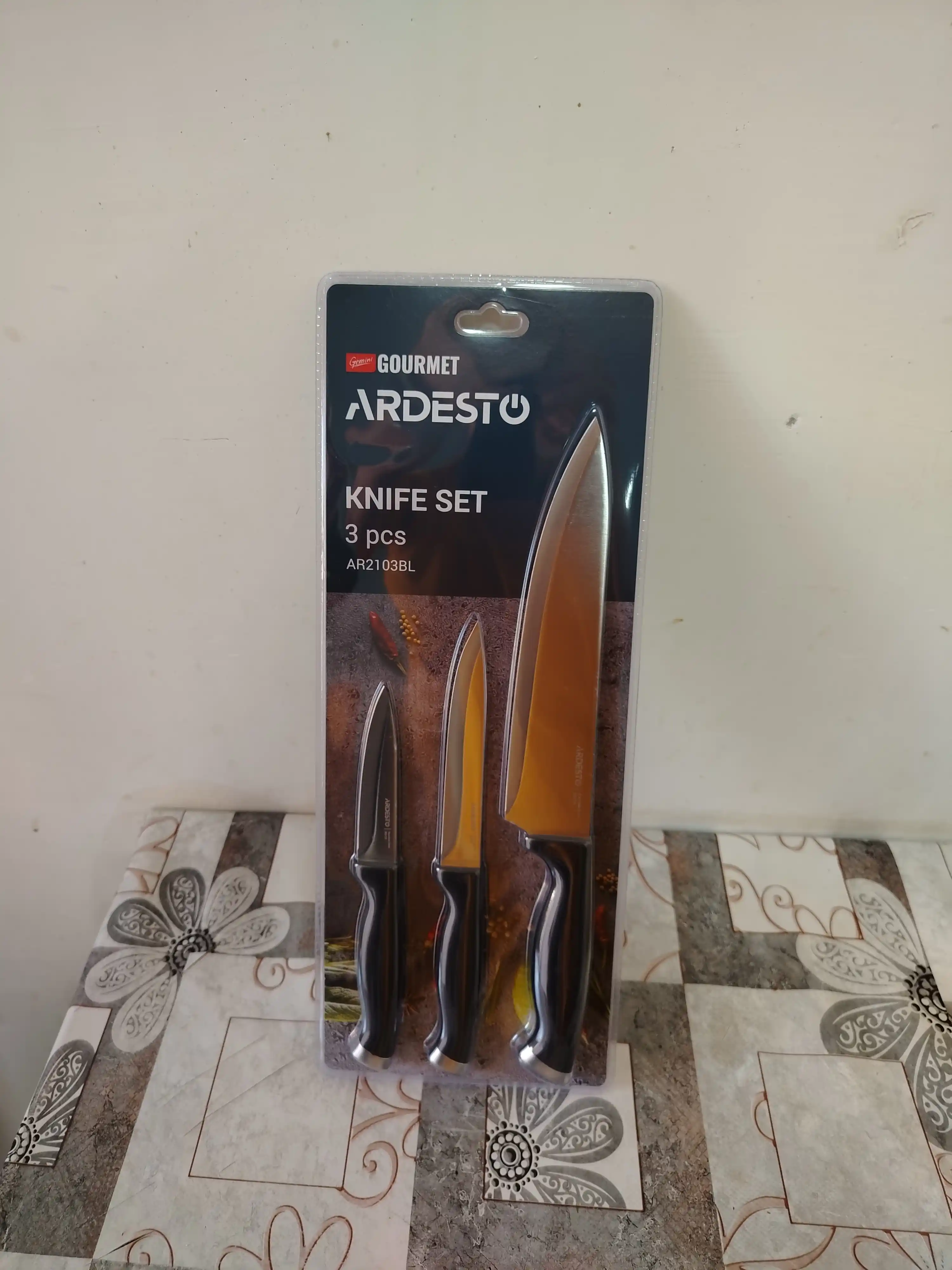 ARDESTO Gemini Gourmet zanglamaydigan po‘lat pichoq paketi, AR2103BL