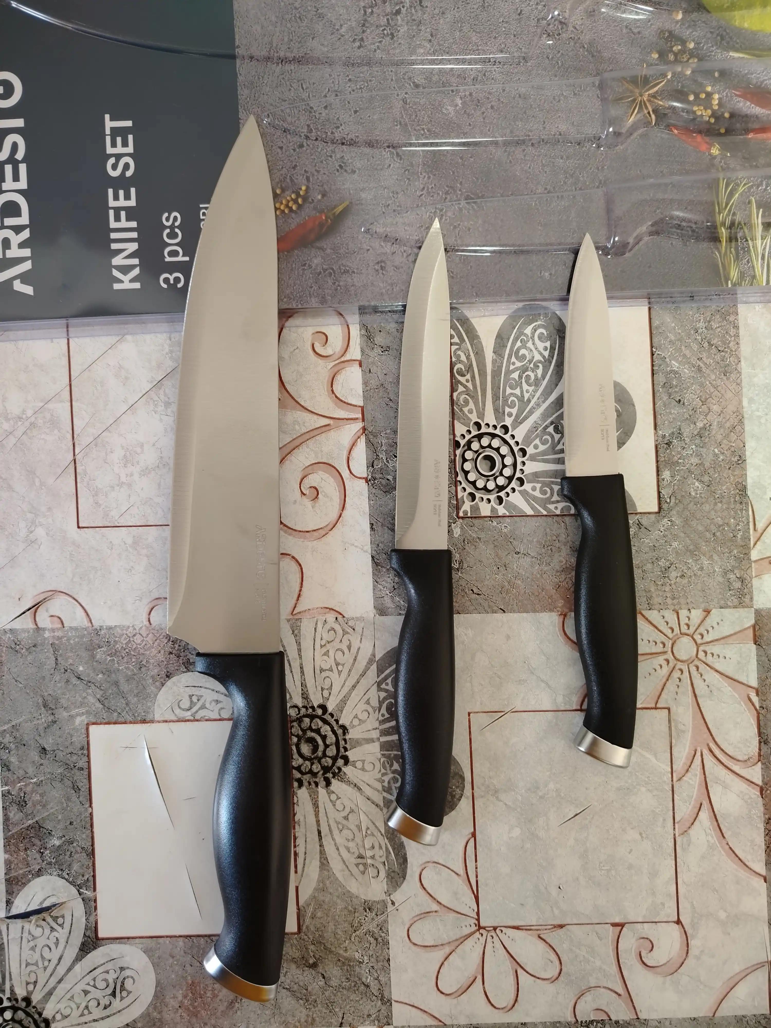ARDESTO Gemini Gourmet zanglamaydigan po‘lat pichoq paketi, AR2103BL