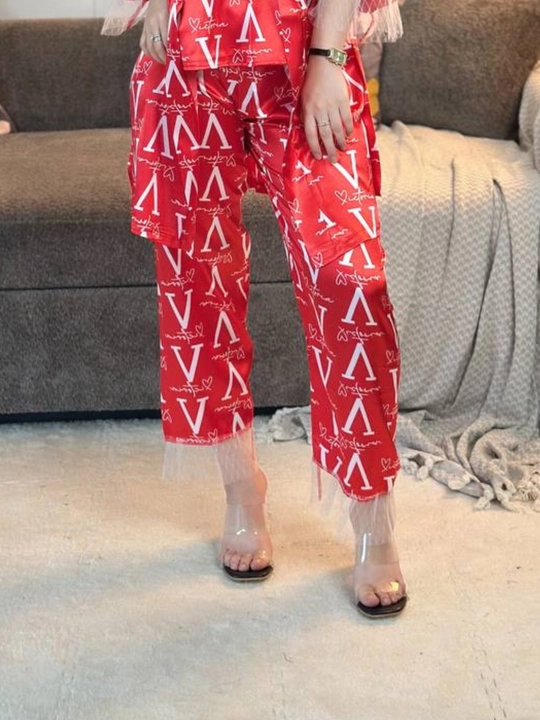 3 talik pijama penuar ayollar tungi kiyim penyuar gipyurli atlas shim+mayka+xalat 46/52