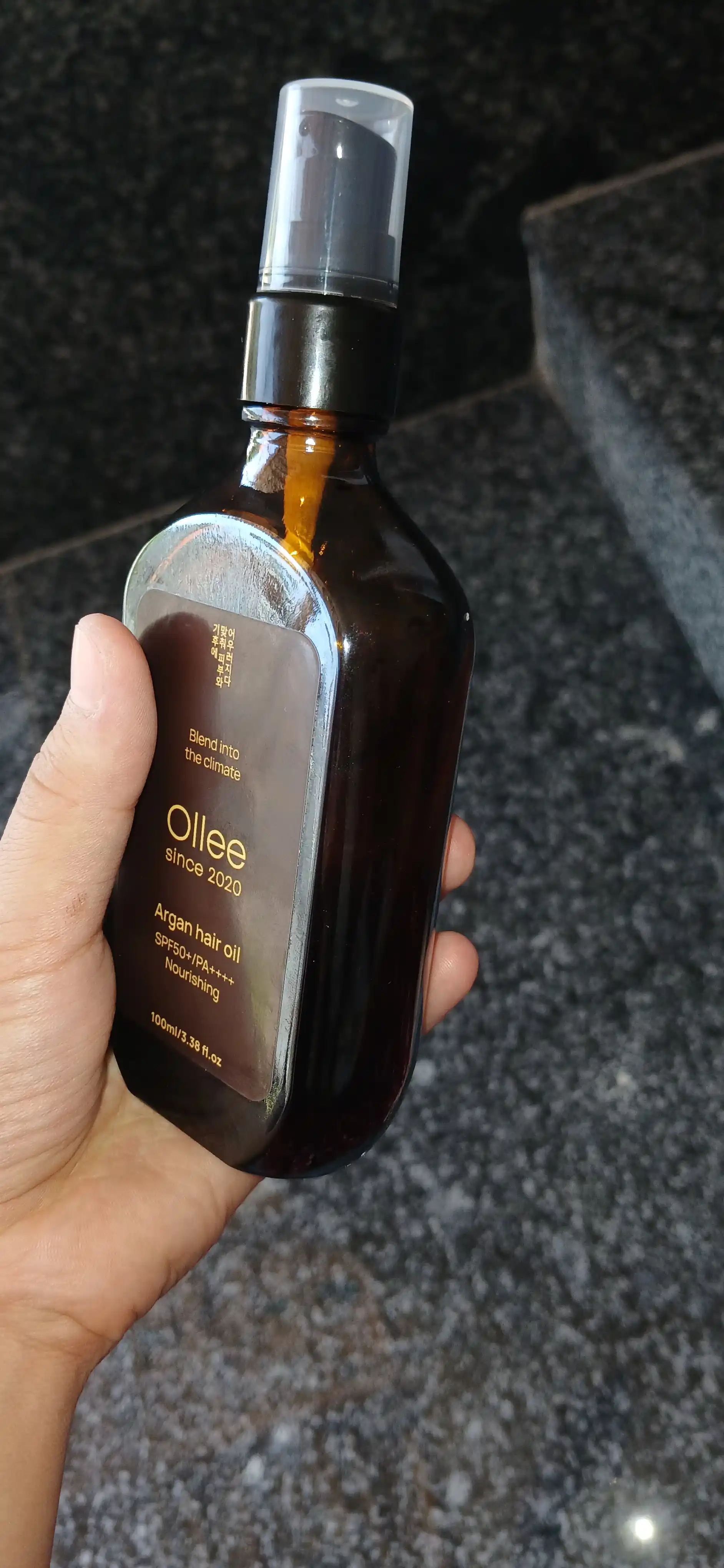 Soch yog‘i OLLEE Argan Hair Oil SPF50+ yumshoqlik va quyoshdan himoya uchun, 100 ml