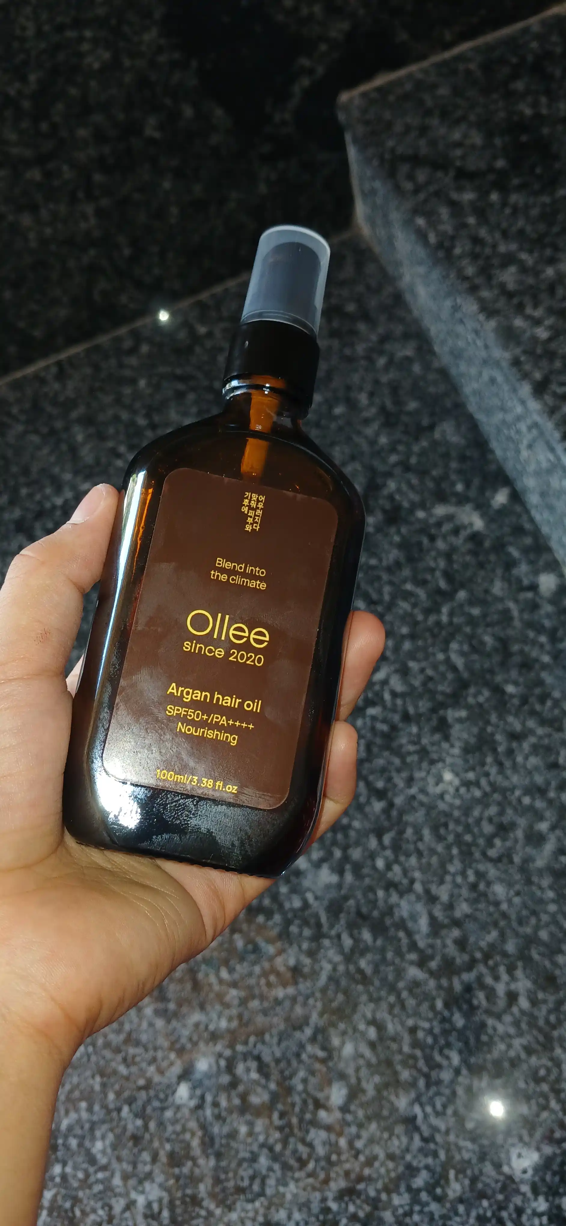 Soch yog‘i OLLEE Argan Hair Oil SPF50+ yumshoqlik va quyoshdan himoya uchun, 100 ml