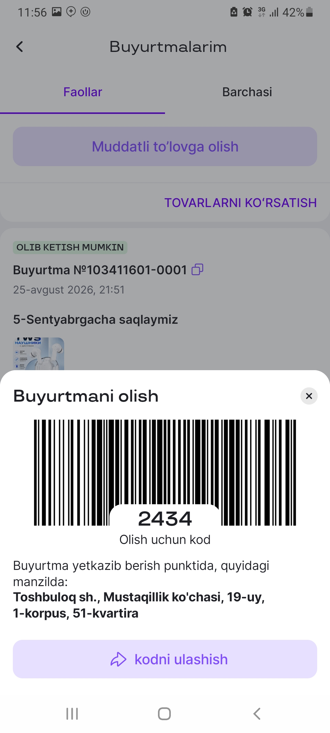 TWS Simsiz Quloqchin LED Displeyli Zaryadlash Keysi bilan Oq