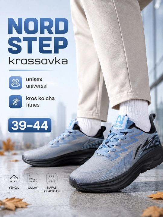 Krossovkalar, Unisex sport krossovka, kundalik yurish va fitnes uchun, 39–43 - 