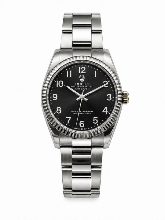 Erkaklar uchun Rolex metall bilaguzukli qo‘l soati, klassik dizayn