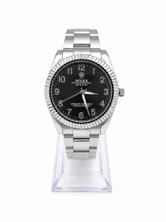 Erkaklar uchun Rolex metall bilaguzukli qo‘l soati, klassik dizayn