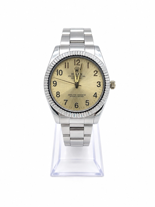 Erkaklar uchun Rolex metall bilaguzukli qo‘l soati, klassik dizayn