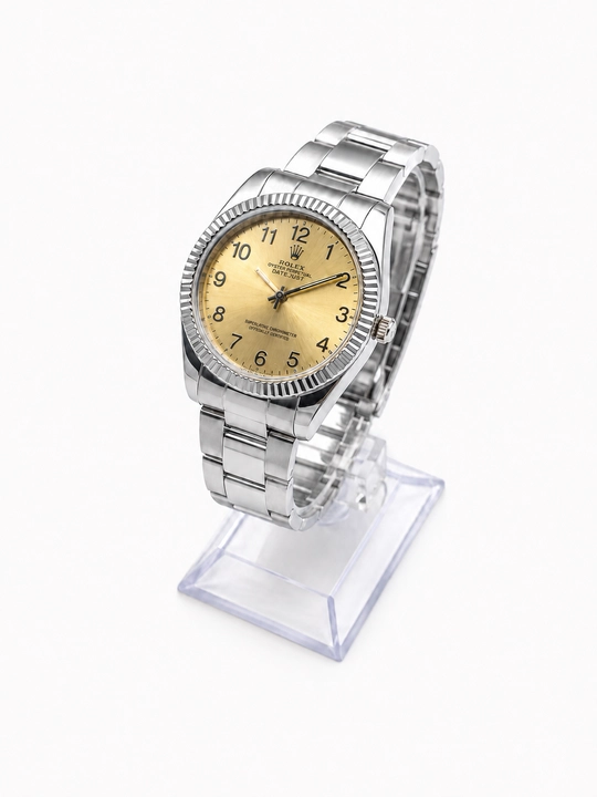 Erkaklar uchun Rolex metall bilaguzukli qo‘l soati, klassik dizayn - 