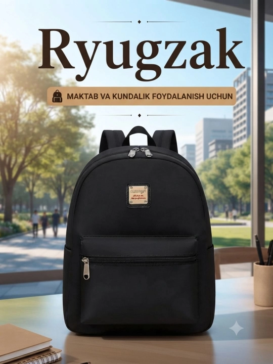 Qizlar, o‘smirlar uchun maktab ryukzagi, maktab sumkasi, suv o‘tkazmaydigan - 