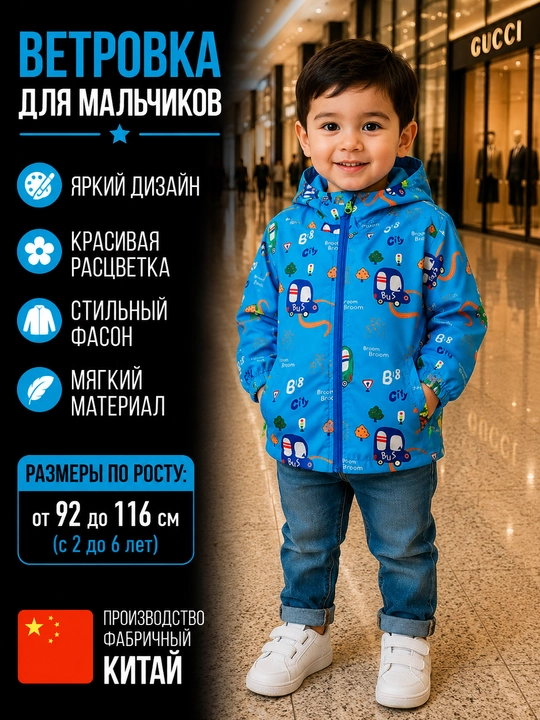 Chaqmoqli kapyushonli o‘g‘il bola uchun yengil, bahor-kuz mavsumiga mo‘ljallangan yelpig‘ich
