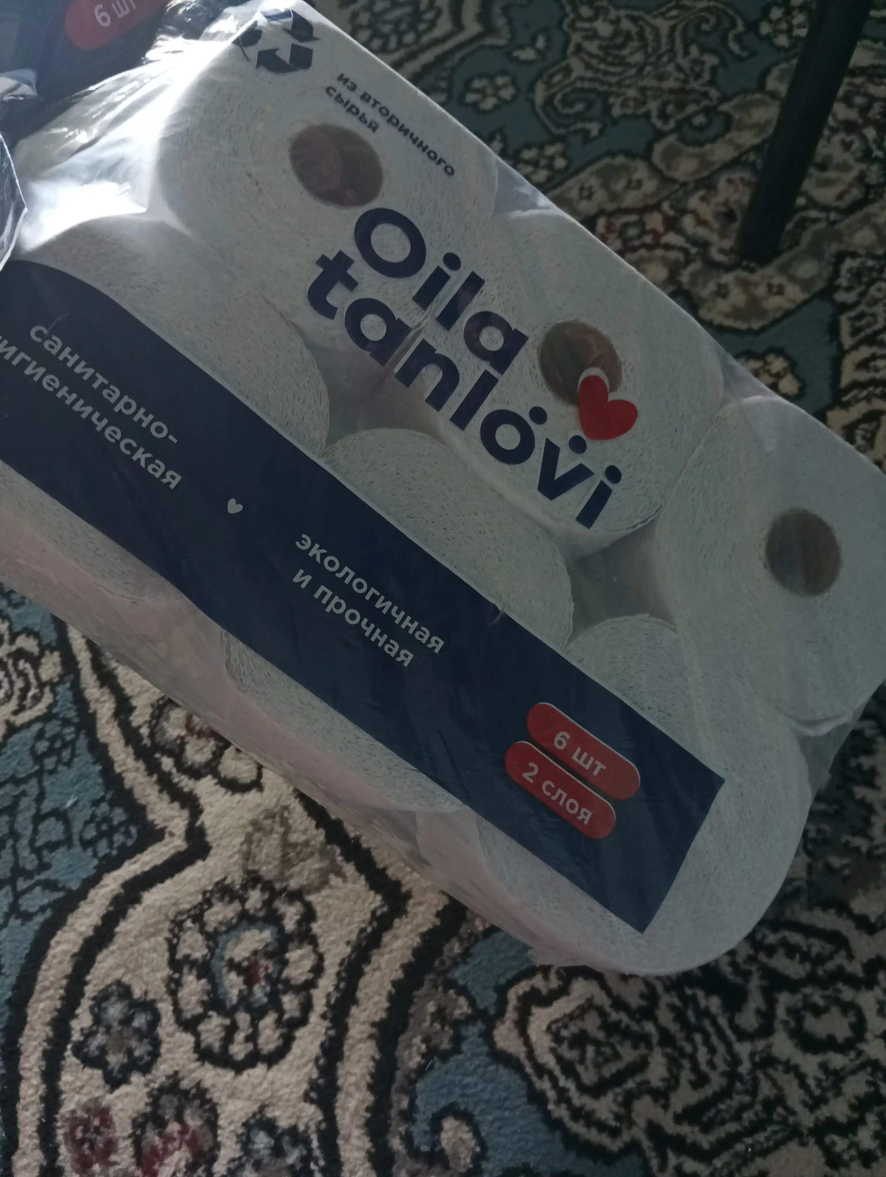 Sanitar-gigienik hojatxona qog'ozi Oila tanlovi, 2 qatlamli, 6 dona