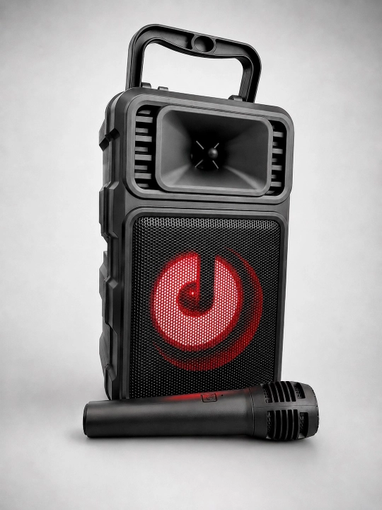 ZQS 14107 Katta kolonka kuchli ovozli, yorqin RGB yoritgichli ko‘chma karaoke karnay