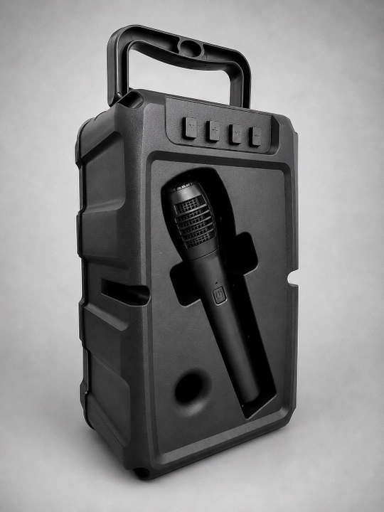 ZQS 14107 Katta kolonka kuchli ovozli, yorqin RGB yoritgichli ko‘chma karaoke karnay