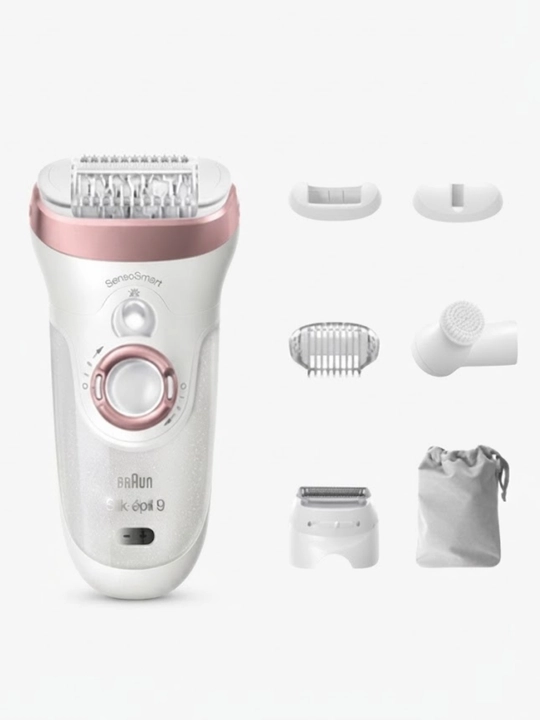 Эпилятор Silk-Epil 9 9-880 для влажной и сухой эпиляции с функцией +4 для очищения лица