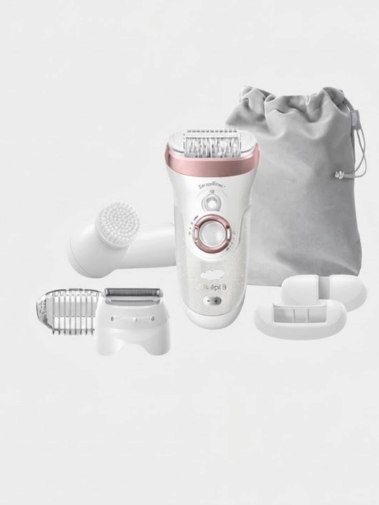Эпилятор Silk-Epil 9 9-880 для влажной и сухой эпиляции с функцией +4 для очищения лица