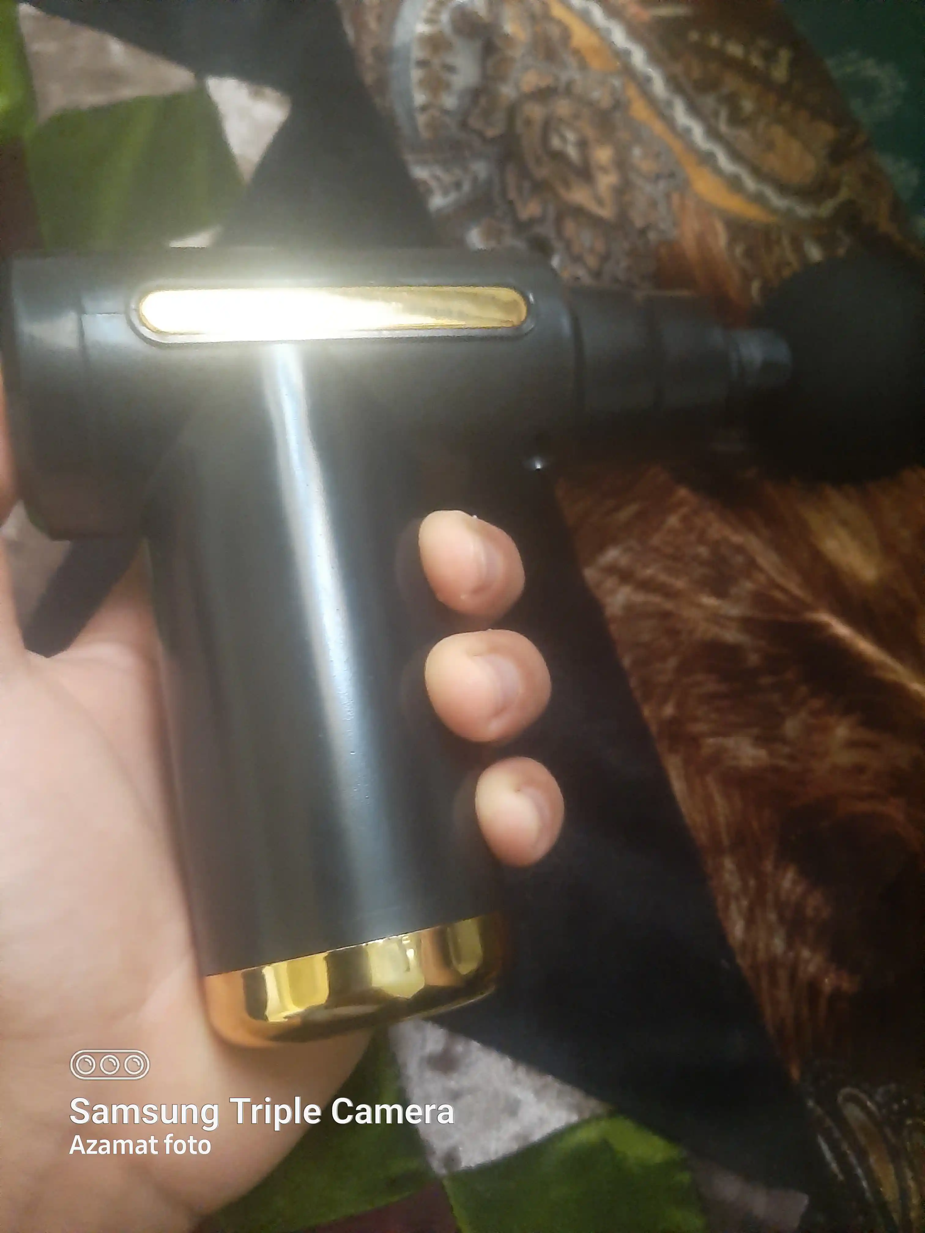 Перкуссионный массажер для тела Fascial Massage Gun, ударный пистолет с 4 насадками