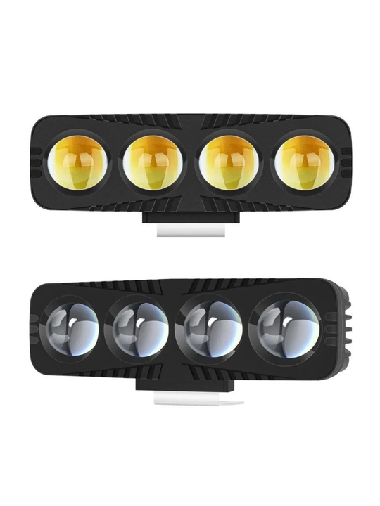 Universal qo‘shimcha 4 linzali LED chiroq (Oq / Sariq yorug‘lik)