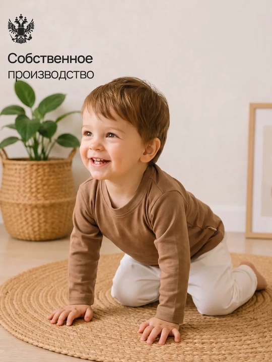 Лонгслив детский / короткий рукав / гипоаллергенный хлопок Silver Kids