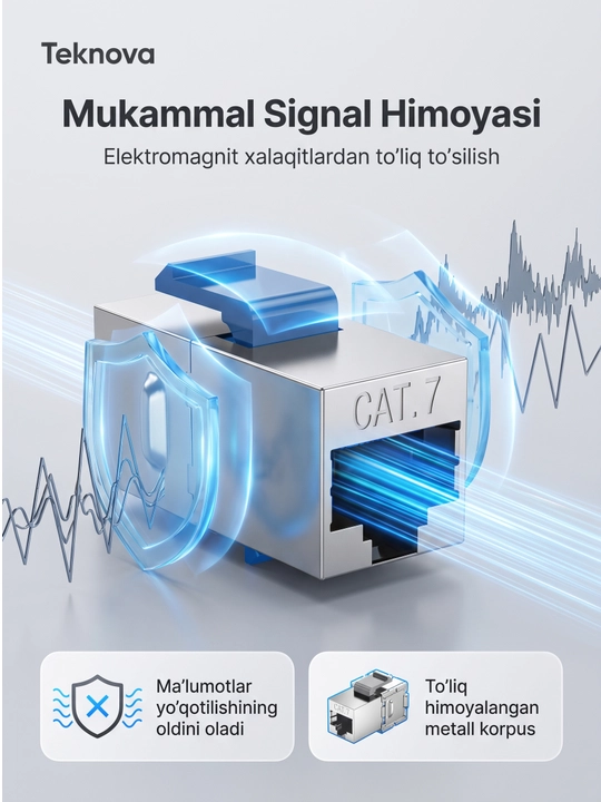 LAN соединитель кабеля Teknova RJ45 переходник удлинитель интернет кабеля CAT6