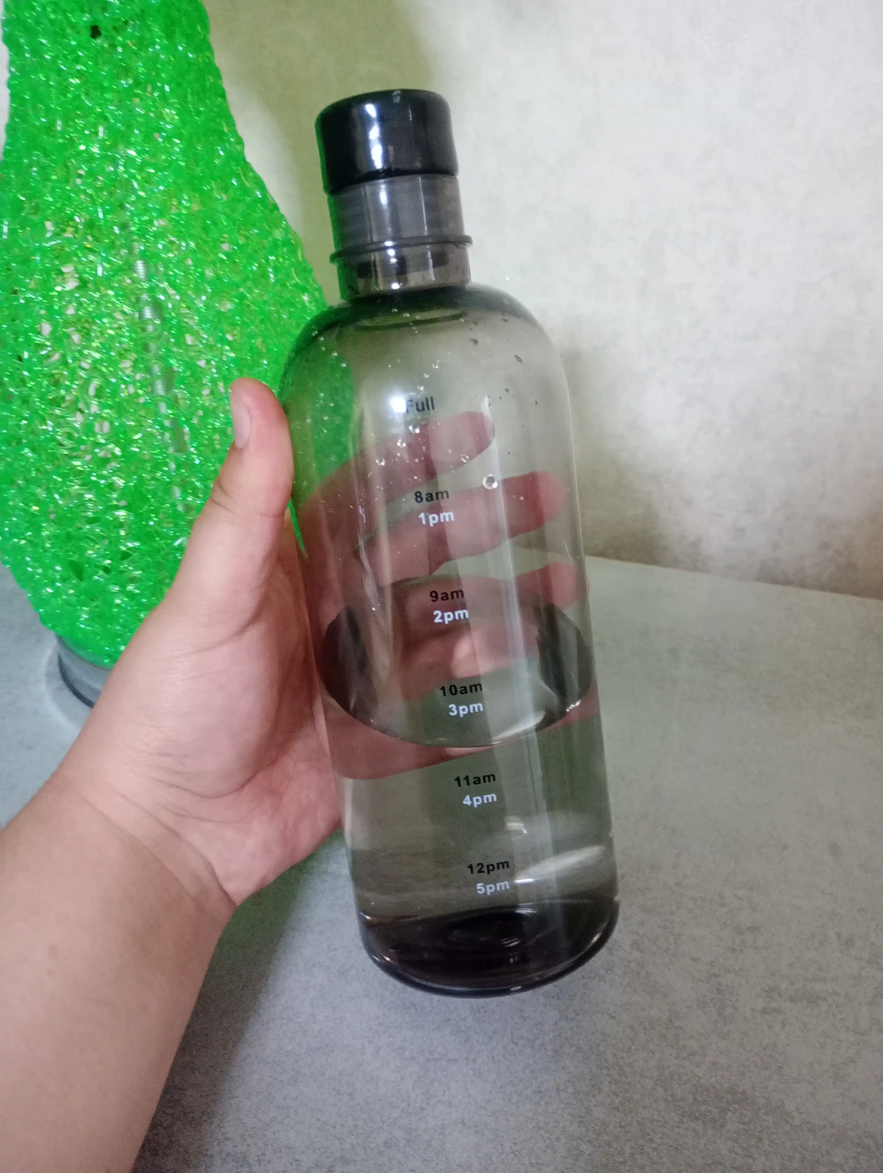 Suv uchun estetik idish (AKRIL), vaqt shkalali zamonaviy suv idish, Pinteress, 500/750ml