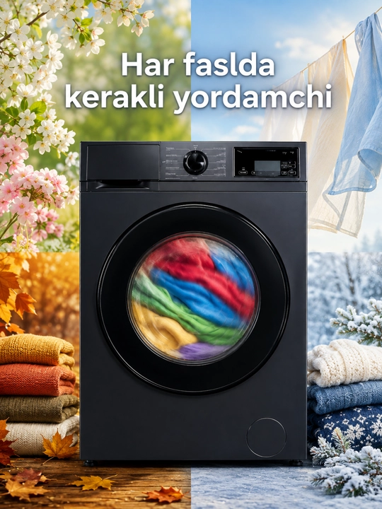Стиральная машина AIWA 6 кг с фронтальной загрузкой, черная