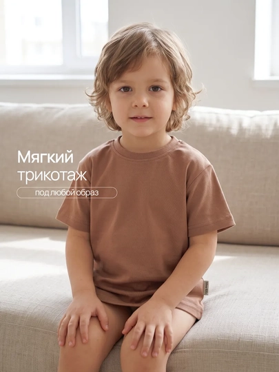 Футболка детская / оверсайз / хлопок с лайкрой / унисекс Silver Kids