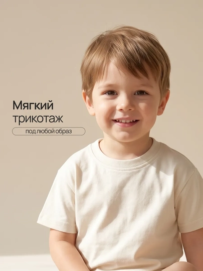 Футболка детская / оверсайз / хлопок с лайкрой / унисекс Silver Kids