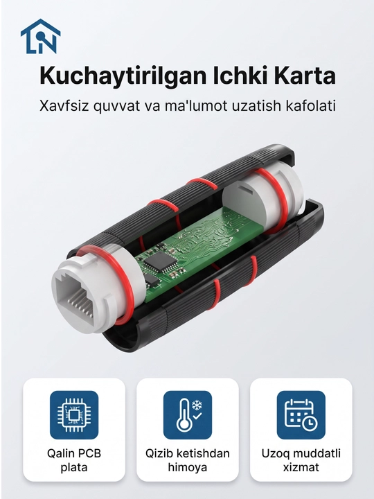 LAN соединитель кабеля Teknova RJ45 переходник удлинитель интернет кабеля CAT6