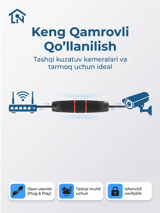 LAN соединитель кабеля Teknova RJ45 переходник удлинитель интернет кабеля CAT6