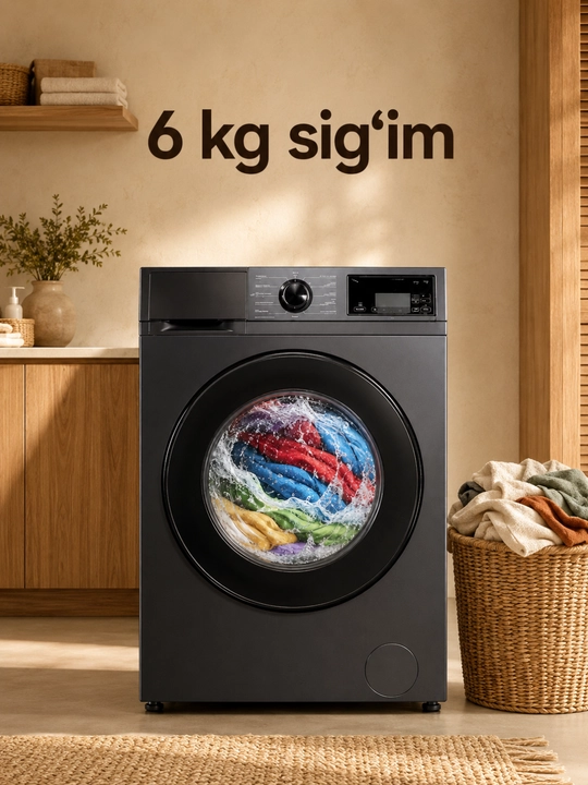 AIWA 6 kg frontal yuklanadigan kir yuvish mashinasi