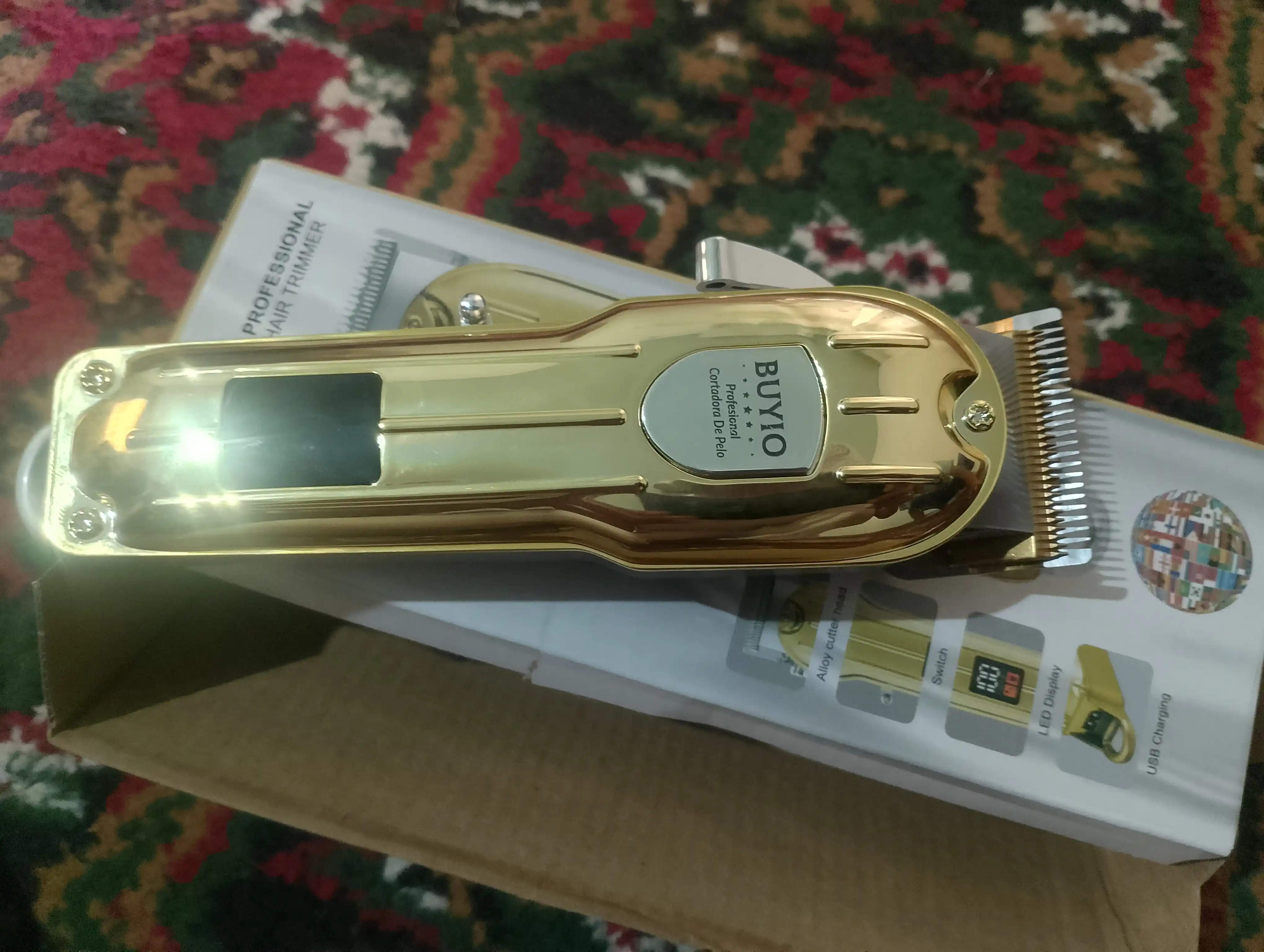 Машинка для стрижки волос с LED-индикатором, профессиональный триммер