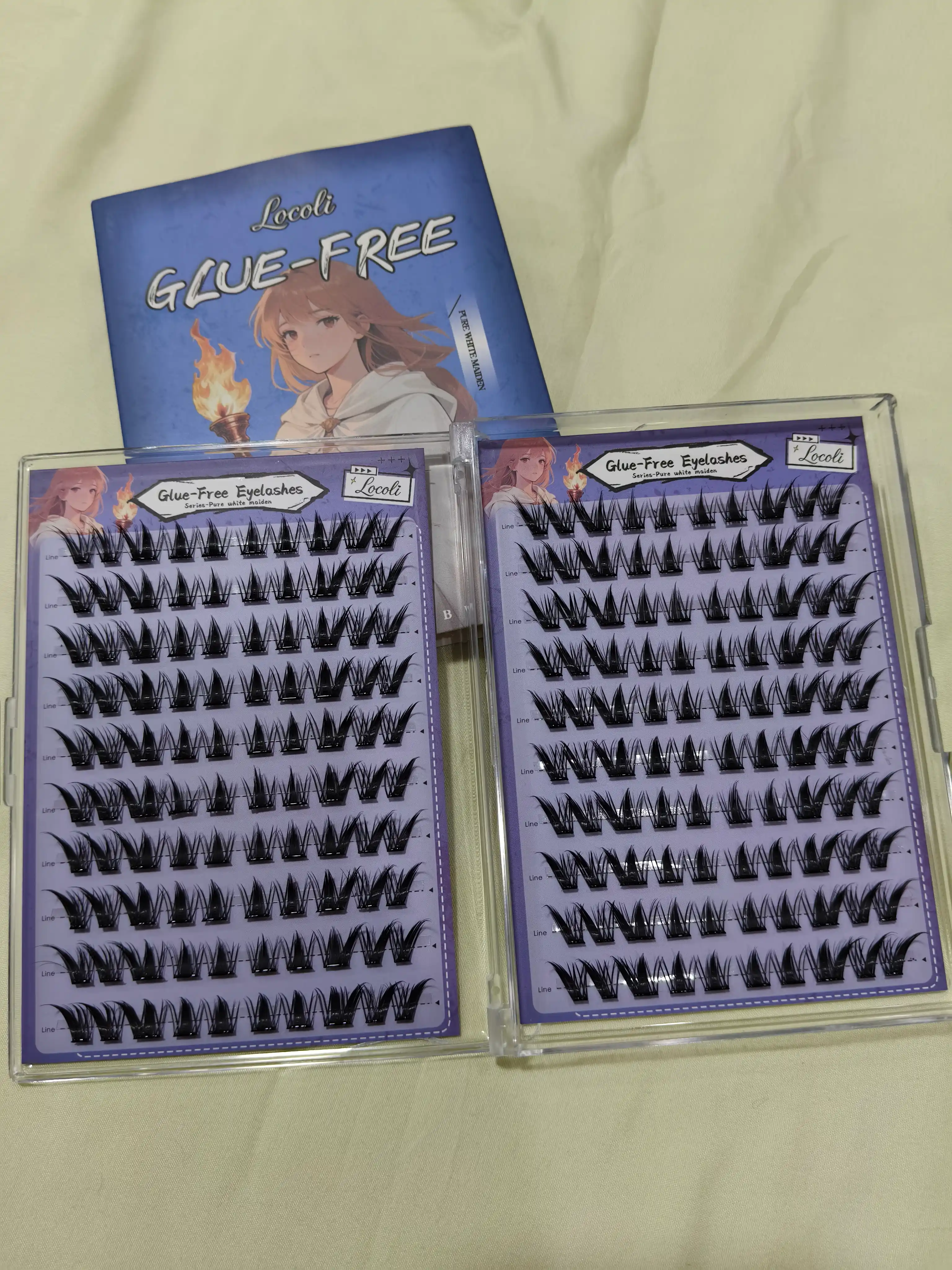 Oʻzi yopishuvchi ulama anime kipriklari, yelim talab qilinmaydi