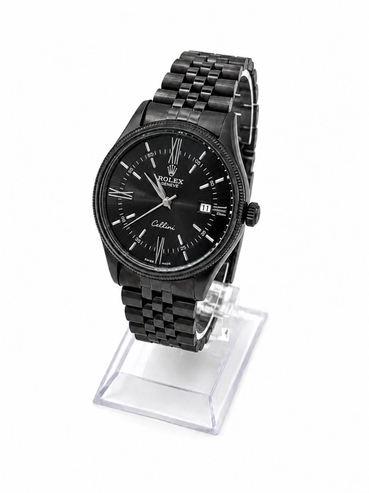 Erkaklar Rolex qo‘l soati, kalendarli, metall brasletli, klassik dizayn