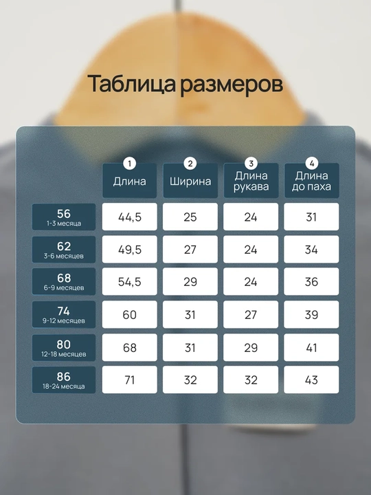 Комбинезон нательный для новорожденных, хлопковый, Супер Пупс 56-86 см