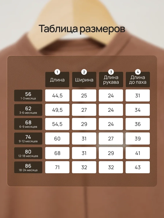 Комбинезон нательный для новорожденных, хлопковый, Супер Пупс 56-86 см