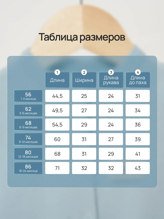Комбинезон нательный для новорожденных, хлопковый, Супер Пупс 56-86 см