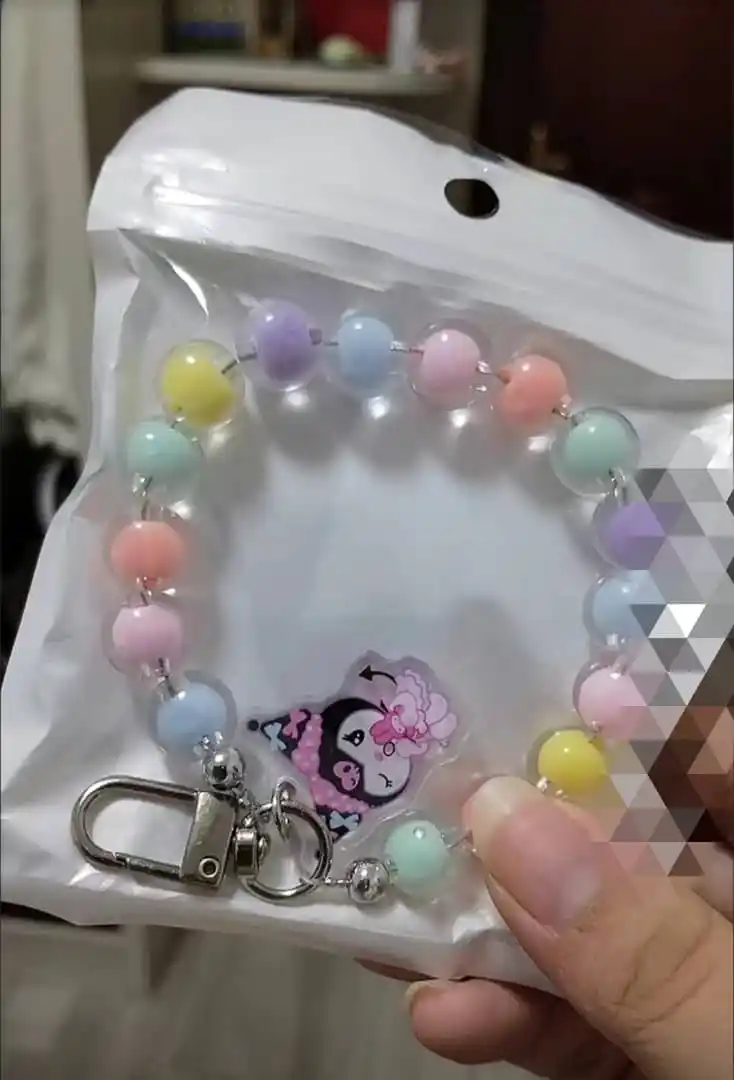 Kuromi hamyoni, kartxolder Kuromi, tashrif qog‘ozi, ayollar uchun, 18 bo‘limli, bilaguzuk yorqin brelok