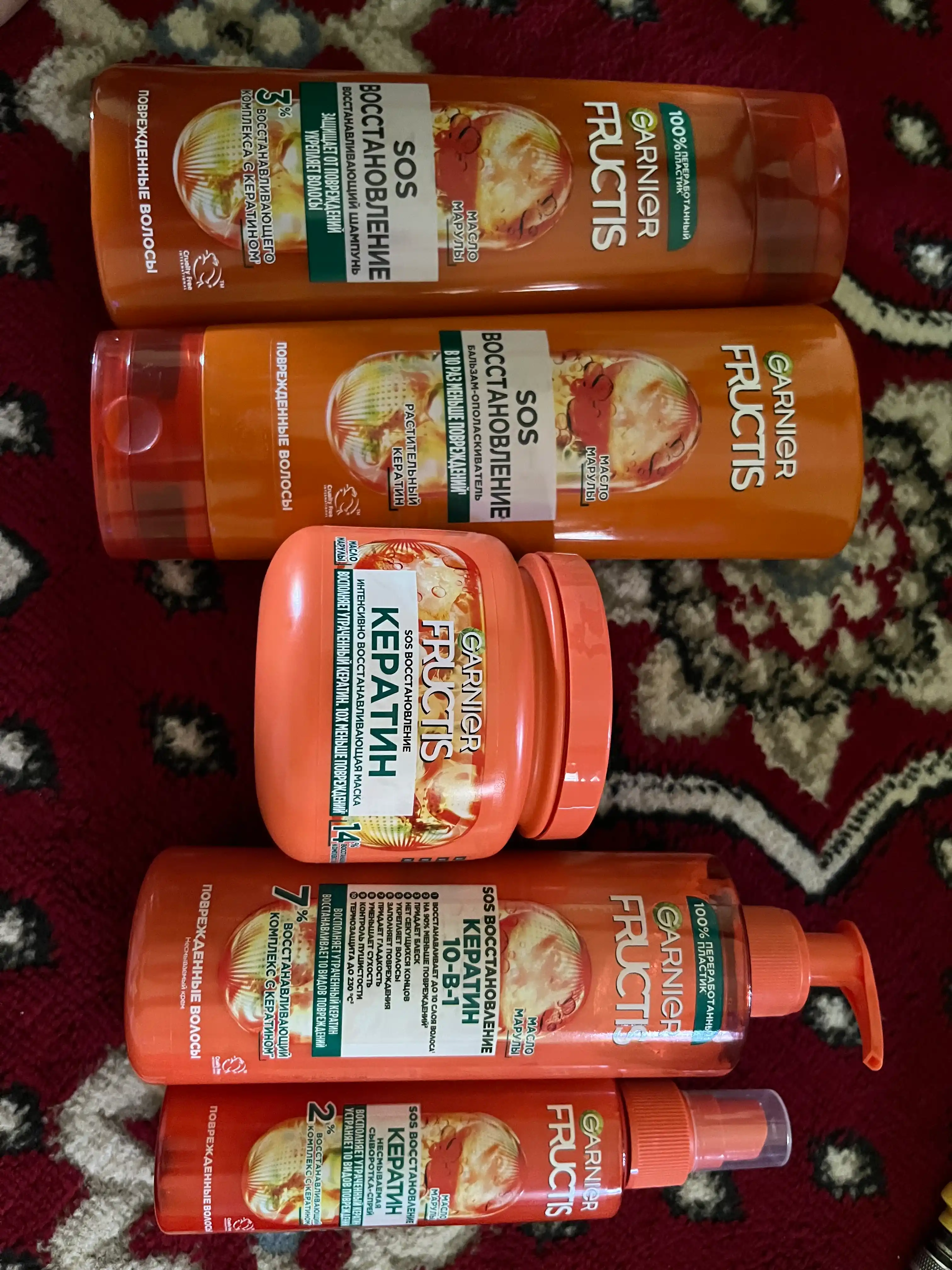 Garnier Бальзам для волос Fructis SOS Восстановление с кератином для укрепления, 387 мл