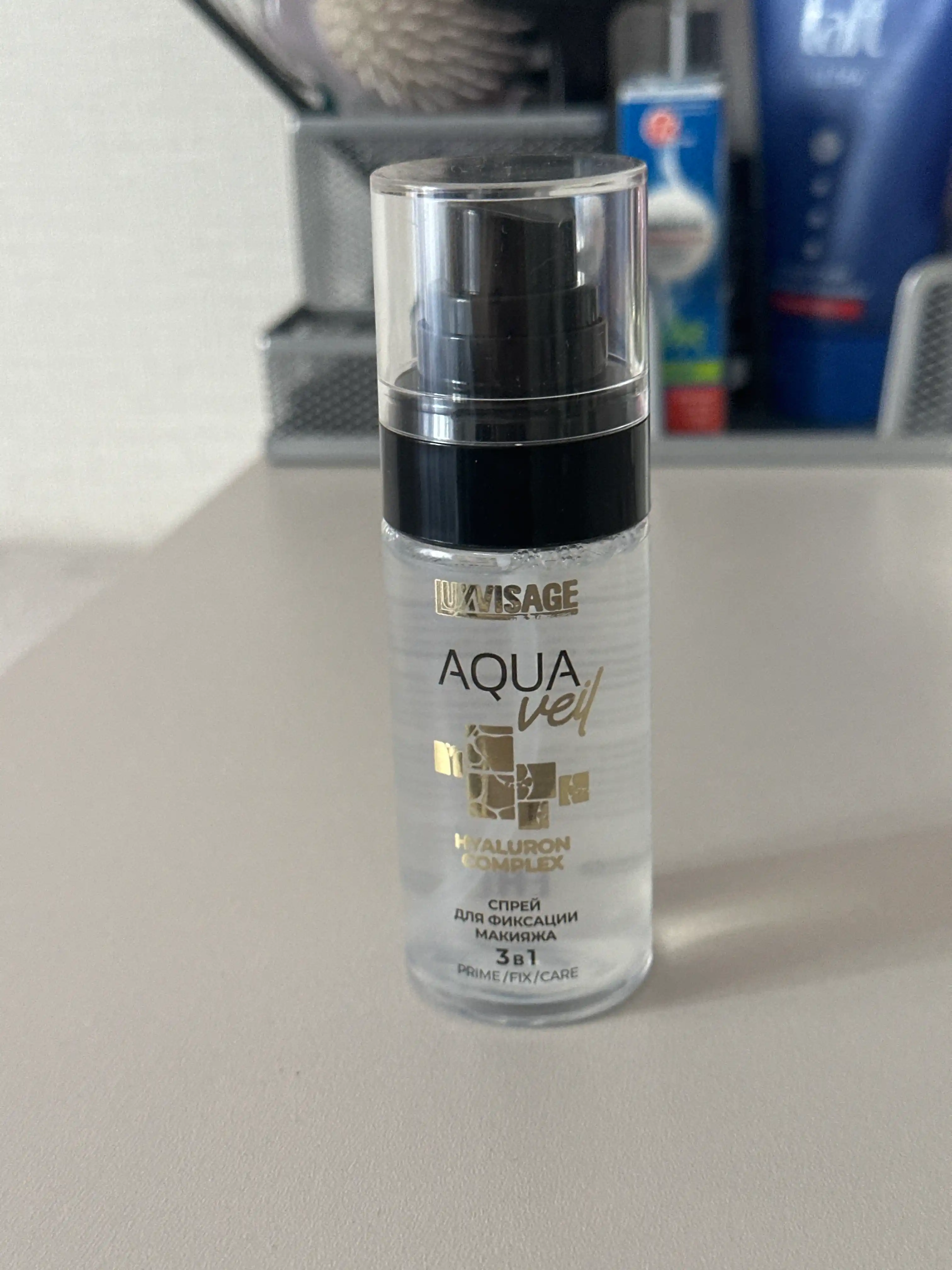 Спрей для фиксации макияжа AQUA veil HYALURON COMPLEX 3 в 1 PRIME FIX CARE, LUXVISAGE
