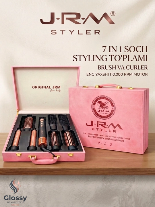Фен-стайлер Airwrap JRM Styler, воздушная укладка, мультистайлер для волос, 1600W 6 в 1 - 