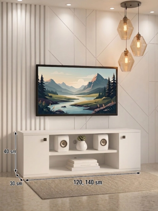 Minimalistik TV Tumba – Televizor va Media Qurilmalari uchun Zamonaviy Universal Mebel