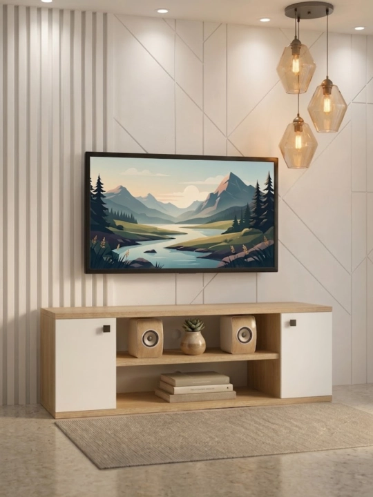 Minimalistik TV Tumba – Televizor va Media Qurilmalari uchun Zamonaviy Universal Mebel - 