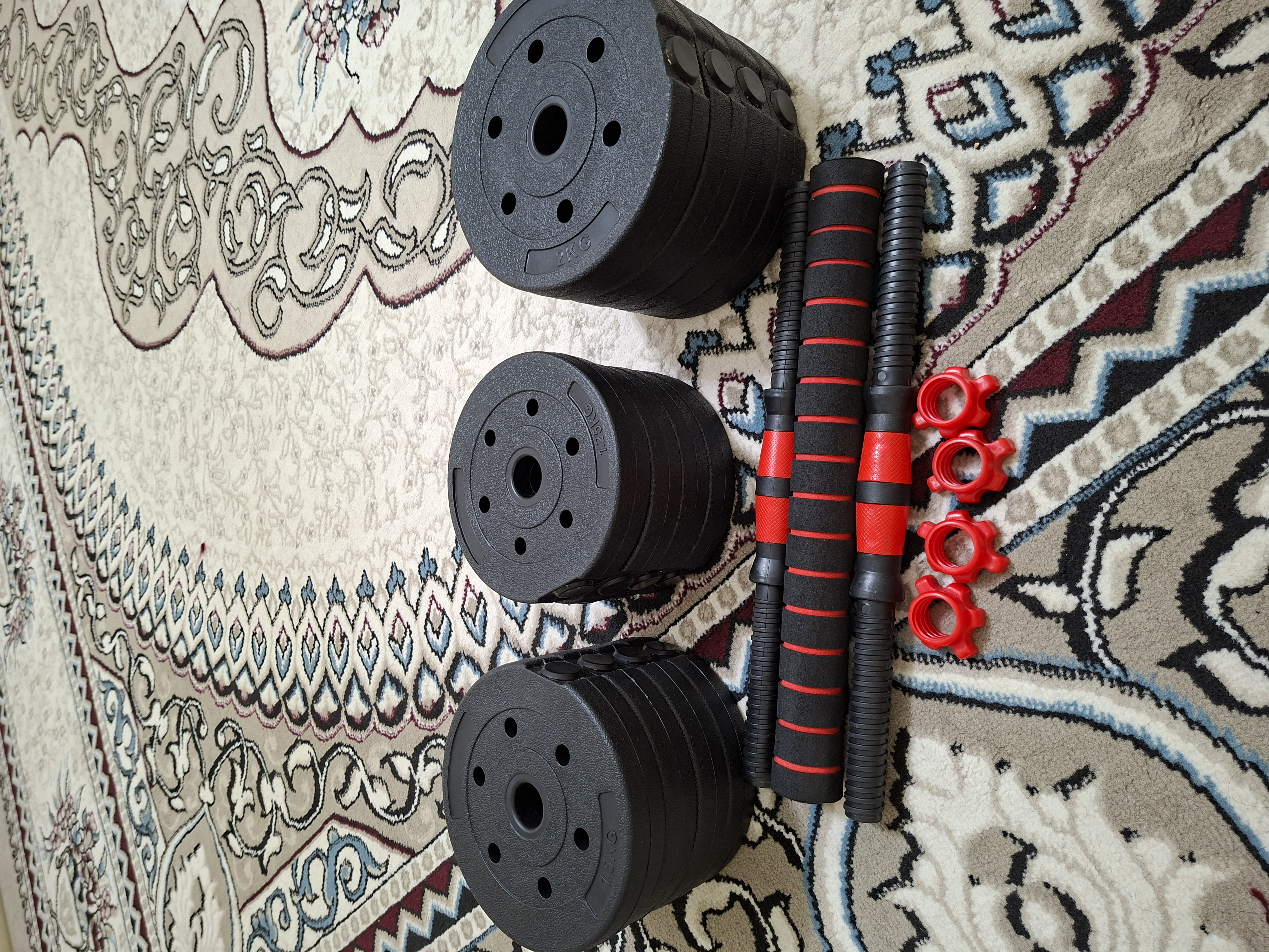 Yig'ma gantellar to plami va shtanga, gantel nabor 15 kg - 30 kg