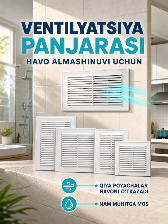 Plastik ventilyatsiya panjarasi - 