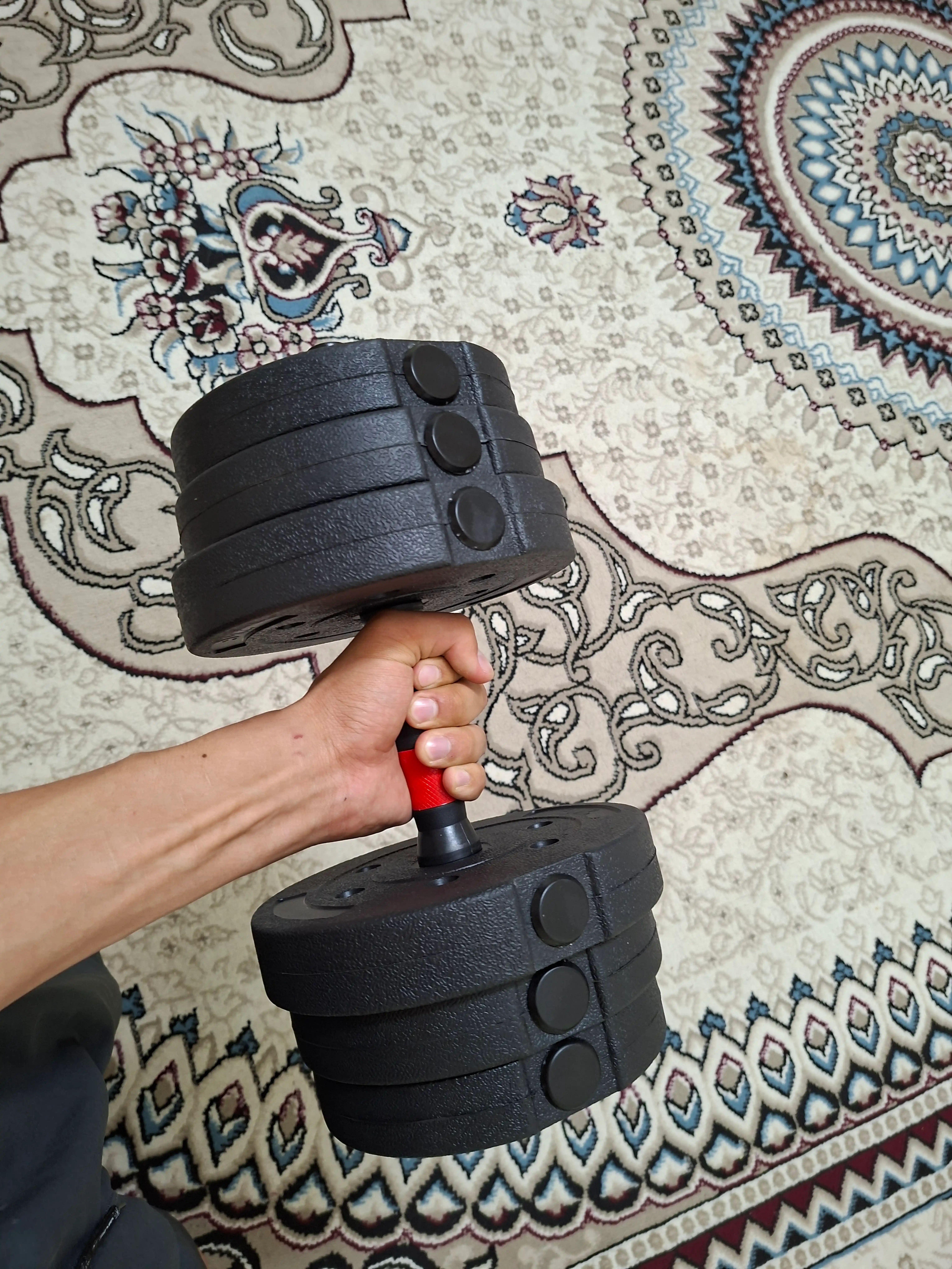 Yig'ma gantellar to plami va shtanga, gantel nabor 15 kg - 30 kg