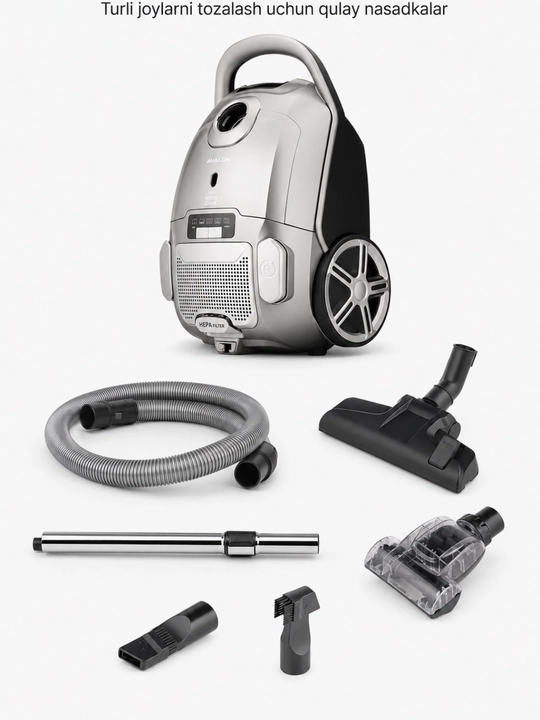 Teleskopik naycha va pol uchun nasadkali AIWA konteynerli changyutgichi