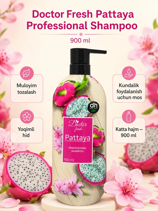 Doctor Fresh Pattaya Professional Shampoo — профессиональный шампунь для волос, 900 мл - 