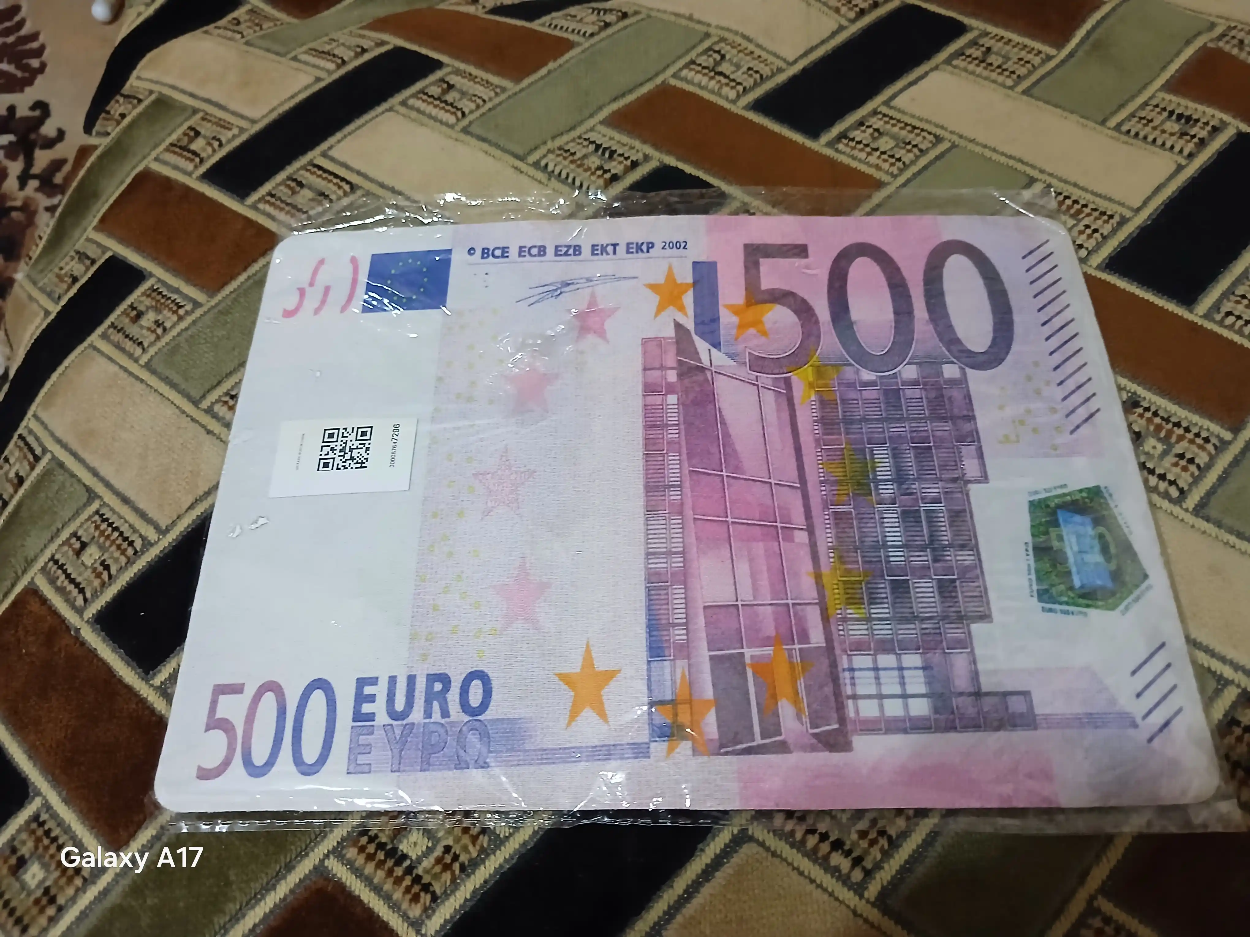 Коврик для мыши 500 Euro, нескользящий, толщина 2 мм, игровой и офисный, антискользящая
